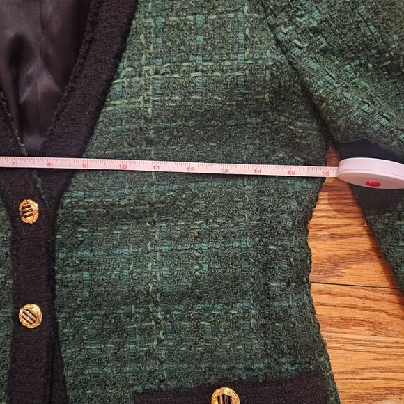 Zara Green Tweed Blazer - Picture 5 of 8